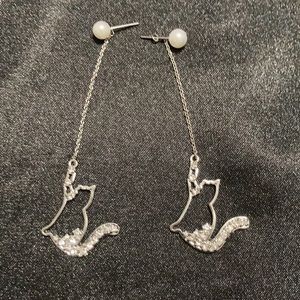 3/$20 Dangle Cat Sparkle earrings